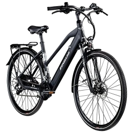 Zündapp Elektrische Mountainbike Zündapp Z810 Damen E-Bike Trekkingrad Pedelec E-Trekkingrad Fahrrad Trekking Bike StVZO (schwarz, 50 cm)