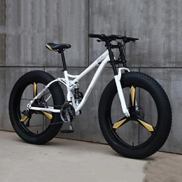 YANGDONG Fat Tire Mountainbike 24-Gang-Getriebe Adult Mountainbike, Beach Bike mit High Carbon Steel Full Suspension, Auenlang Fahrrad mit Doppelscheibenbremsen und dicke Reifen for Schnee-Reiten ( Color : O , Size : 24inch )