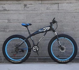 Aoyo Fat Tire Mountainbike 26" / 24" Big Wheel Mountain Bike, 7-Gang-Doppelscheibenbremse Schnee-Fahrrad, Stark stoßdämpfender Federgabel, Außen Off-Road Beach Bike, (Color : E, Size : 26)