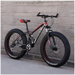 Aoyo Fahrräder 26-Zoll-Fat Tire Hardtail Mountainbike, Doppelaufhebung Rahmen und Federgabel All Terrain Mountain Bike, 7 / 21 / 24 / 27 Geschwindigkeit, 26 Zoll 21 Geschwindigkeiten