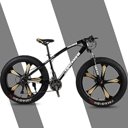 FAXIOAWA Fahrräder 26-Zoll-Mountainbike, 7 / 21 / 24 / 27 / 30 Speed Fat Tire Mountain Trail Bike für Erwachsene mit Rahmen aus Kohlenstoffstahl und Doppelscheibenbremse, Vorderradaufhängung, Herren- und Damen-Mountainbikes
