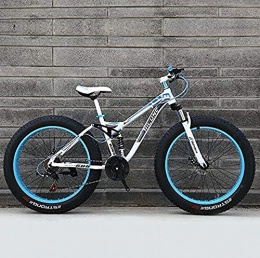 Abrahmliy Fahrräder Abrahmliy Fat Tire Mountainbike für Erwachsene High Carbon Stahlrahmen Hardtail Dual Suspension Frame Doppelscheibenbremse 4, 0 Zoll Reifen-B_24 Zoll 21 Geschwindigkeit