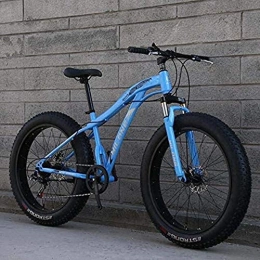 Adult-bcycles BMX Mountain Bikes, Fat Tire Hardtail High Carbon Stahlrahmen-Gebirgsfahrrad, Frhling Federgabel Mountainbike, Doppelscheibenbremse (Color : C, Size : 24inch 7 Speed)