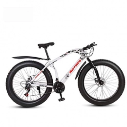 Alqn Fahrräder ALQN Herren Adult Fat Tire Mountainbike, Bionic Vorderradgabel Cruiser Fahrrad, Doppelscheibenbremse Beach Snowbikes, 26 Zoll Rder, C, 24 Geschwindigkeit
