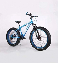 AMITD Fahrräder AMITD Verbesserte Version Fat Tire Mens Mountain Bike, Doppelscheibenbremse / High-Carbon Stahlrahmen Cruiser Bikes 7 Geschwindigkeit, Strand Snowmobile Fahrrad 24-26 Zoll Rder