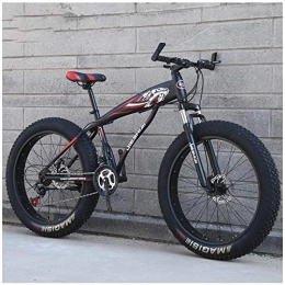 Aoyo Fat Tire Mountainbike Aoyo Bikes Berg, Bike, 26 Zoll, High-Carbon, Stahl Hardtail, Fahrrder, Mountain Fahrrad, mit Federung vorne, verstellbarem Sitz, 21 Geschwindigkeit (Color : Sub Black Red)