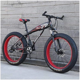 Aoyo Fat Tire Mountainbike Aoyo Bikes Berg, Bike, 26 Zoll, High-Carbon, Stahl Hardtail, Fahrräder, Mountain Fahrrad, mit Federung vorne, verstellbarem Sitz, 21 Geschwindigkeit (Color : Black Red)