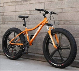 Aoyo Fat Tire Mountainbike Aoyo Erwachsene Mountain Bikes, Gelände Straßen-Fahrrad, Doppelaufhebung Rahmen Bike Und Federgabel 26inch Fat Tire Hardtail Schneemobile, (Color : Orange 2, Size : 24Speed)