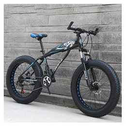 BCX Fahrräder BCX Erwachsene Mountainbikes, Jungen Mädchen Fat Tire Mountain Trail Bike, Doppelscheibenbremse Hardtail Mountainbike, Stahlrahmen mit hohem Kohlenstoffgehalt, Fahrrad, Blau E, 26 Zoll 21-Gang, Blau B