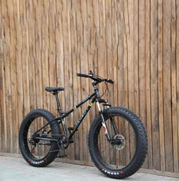 HongLianRiven Fat Tire Mountainbike BMX Adult Fat Tire Mountain Bike, Doppelscheibenbremse / Cruiser Bikes, Strand Snowmobile Fahrrad, 24 Zoll-Aluminiumlegierung Rder, Gre: 27 Geschwindigkeit 7-2 ( Color : Black , Size : 24 speed )
