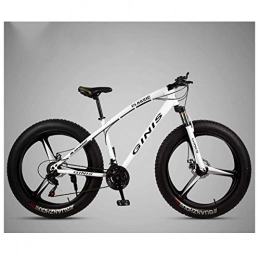 Cxmm Fahrräder Cxmm 26-Zoll-Mountainbike, Fat Carbon-Mountainbike mit hohem Kohlenstoffrahmen, Hardtail-Mountainbike für Damen mit Doppelscheibenbremse, Grün, 27-Gang-Speiche, Weiß, 27-Gang-3-Speichen