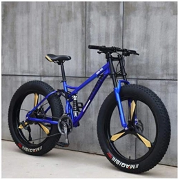 DIMPLEYA Fahrräder DIMPLEYA Mountain Bikes, 26-Zoll-Fat Tire Hardtail Mountainbike, Doppelaufhebung-Rahmen und Federgabel Mountainbike, 27 Geschwindigkeit, Orange 3 Spoke, 27 Geschwindigkeit, Blue 3 Spoke