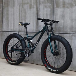 Ding Fahrräder DING Erwachsene Mountain Bikes, 24-Zoll-Fat Tire Hardtail Mountainbike, Doppelaufhebung-Rahmen und Federgabel All Terrain Mountain Bike (Color : Green, Size : 27 Speed)