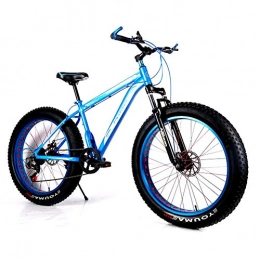 Doris 26 × 17 Zoll Aluminiumlegierung Mountainbike, Fat Tire Outroad Fahrräder Speed ​​Shift Shock Mountain Road MTB Doppelscheibenbremsen Radfahren,Blau