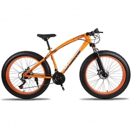  Fat Tire Mountainbike Erwachsene 26 Zoll Hardtail Mountainbike Schnee Bike Beach Bike Fat Reifen Rennrad Fahrrad Mit Scheibenbremsen Und Federgabeln (Color : Orange, Size : 27 Speed)