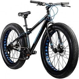 Galano Fahrräder Galano 26 Zoll Fatbike Fatman Mountainbike MTB Hardtail 4.0 fette Reifen Fahrrad (schwarz / blau)