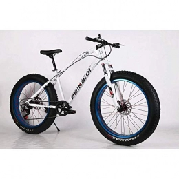 Giow Fat Tire Mountainbike Giow 26-Zoll-Mountainbikes, 21 / 24 / 27 / 30 Geschwindigkeit High-Carbon-Stahl Hardtail All-Terrain-Mountainbike, Mountain-Trail-Bike mit Doppelscheibenbremse 4.0 Fat Tire (Farbe: 24-Gang)