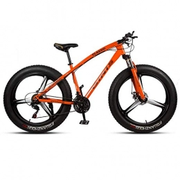 Giow Fahrräder Giow 26-Zoll-Mountainbikes, Fat Tire-Fahrrad mit Variabler Geschwindigkeit, Hardtail-Mountainbike mit hohem Kohlenstoffrahmen und Doppelscheibenbremse, 3 Speichen (Farbe: 24-Gang)