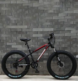 GMZTT Fahrräder GMZTT Unisex-Fahrrad. Fat Tire Erwachsene Mountain Bicycle, Doppelscheibenbremse / High-Carbon Stahlrahmen-Kreuzer-Fahrrder, Strand Snowmobile Fahrrad, 26 Zoll-Rder (Color : Red, Size : 27 Speed)