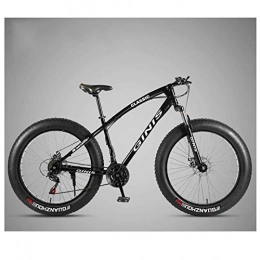 GWFVA Fahrräder GWFVA 26-Zoll-Mountainbike, Fat Carbon-Mountainbike mit hohem Kohlenstoffrahmen aus Stahl, Hardtail für Damen mit Doppelscheibenbremse, schwarz, 27-Gang-Speiche