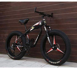 HCMNME Fat Tire Mountainbike Hochwertiges langlebiges Fahrrad 26-Zoll-Rder Fahrrad Mountainbike for Erwachsene, Fat Tire Hardtail MBT Bike, High-carbon Stahlrahmen, Doppelscheibenbremse Aluminiumrahmen mit Scheibenbremsen