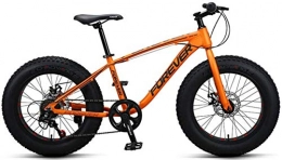 HongLianRiven Fat Tire Mountainbike HongLianRiven BMX Fat Tire Kinder Mountainbike, 20-Zoll / Aluminium Rahmen, 7-Gang, ATV Student Jugend Radfahren, orange 6-17 (Color : Orange)