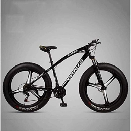 HongLianRiven Fat Tire Mountainbike HongLianRiven BMX Hardtail Mountainbike, High-Carbon Stahlrahmen 4.0 Fat Tire Mountain Trail Bike, Mnner Frauen Gebirgsfahrrad mit Doppelscheibenbremse 6-17 (Color : Black, Size : 21 Speed)
