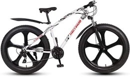 HYCy Adult Mens Fat Tire Mountainbike,Snow Beach Bikes Mit Variabler Geschwindigkeit,Doppelscheiben-Bremskreuzer-Fahrrad,Integrierte 26-Zoll-Räder Aus Magnesiumlegierung