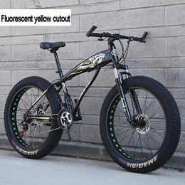 Hyuhome Fahrräder Hyuhome 26-Zoll-Fat Tire Mountain Bike für Männer Frauen, 27 Gang-Doppelscheibenbremse MTB Fahrrad mit Federung vorne, Fahrrad Adjustable Seat, High-Carbon Stahlrahmen Schneemobile, C