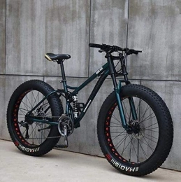 LEYOUDIAN Fahrräder LEYOUDIAN Erwachsene Mountain Bikes, 24-Zoll-Fat Tire Hardtail Mountainbike, Doppelaufhebung Rahmen Und Federgabel All Terrain Mountain Bike (Color : Green, Size : 21 Speed)