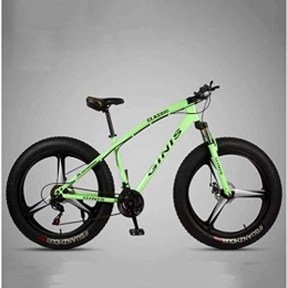 LFSTY Fahrräder LFSTY Hardtail Mountainbike, High-Carbon Stahlrahmen 4.0 Fat Tire Mountain Trail Bike, Männer Frauen Gebirgsfahrrad mit Doppelscheibenbremse, Green, 24 Speed