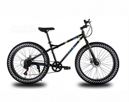 LJLYL Fahrräder LJLYL 26-Zoll-Räder Mountainbike für Erwachsene, Fat Tire Hardtail-Fahrrad, Rahmen aus kohlenstoffhaltigem Stahl, Doppelscheibenbremse, Schwarz, 21 Speed