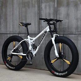 LJLYL Fahrräder LJLYL Mountainbike für Herren und Damen, Rahmen aus Kohlenstoffstahl, mechanische Scheibenbremse, 26-Zoll-Aluminiumlegierungsräder, Weiß, 21 Speed