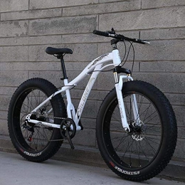 LJLYL Fahrräder LJLYL Mountainbikes, Fat Tire Hardtail Rahmen aus hohem Kohlenstoffstahl Mountainbike, Federgabel Mountainbike, Doppelscheibenbremse, A, 26inch 21 Speed