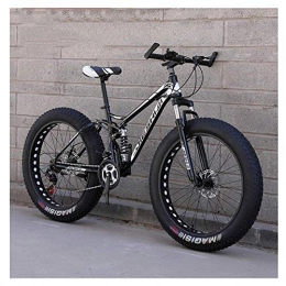 LNDDP Fat Tire Mountainbike LNDDP Erwachsene Mountainbikes, Fat Tire Doppelscheibenbremse Hardtail Mountainbike, Big Wheels Fahrrad, Rahmen aus kohlenstoffhaltigem Stahl