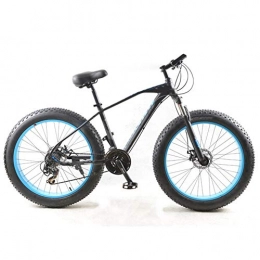 LWSTORE Fat Tire Mountainbike LNSTORE Fahrrad Mountainbike 26 * 4.0 Fat Bike 24-Speed ​​Fat Tire Bike Schnee Menschen Bike Exquisite Verarbeitung (Color : Black Blue, Size : 24 Speed)