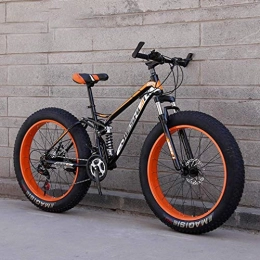 Lycoco Fahrräder Lycoco Adult Fat Tire Bike Schnee Strand, Fahrraddoppelscheibenbremse Cruiser, leichte Stahl Fahrradrahmen mit hohem Kohlenstoff 26-Zoll-Rder, Rot, 21 Speed
