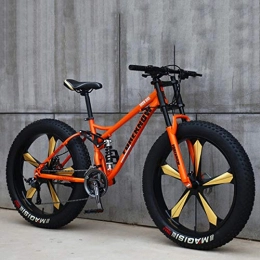 MHUI Erwachsene Mountain Bikes, 26-Zoll-Fat Tire Hardtail Mountainbike, Doppelaufhebung-Rahmen und Federgabel Gelände Mountainbike, 21 Geschwindigkeit,B