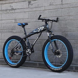 Aoyo Fat Tire Mountainbike Mountainbike, 24" / 26" Big Wheel Snowbike, 21-Gang-Doppelscheibenbremse, stark stoßdämpfender Federgabel, Außen Off-Road Beach Bike (Color : E, Size : 24 inch)