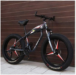 Aoyo Fat Tire Mountainbike Mountainbike, 66 cm (26 Zoll), Hardtail-Mountainbike, Aluminium-Rahmen, Alpin-Fahrrad für Herren und Damen mit Federung vorne, grau, 24 Speed 3 Spoke