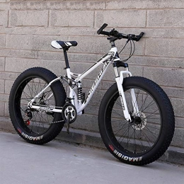 RNNTK Fahrräder Mountainbike Fahrrad Fat Tire, RNNTK Erwachsene Sportfahrrad Doppelte Aufhängung Eine Vielzahl Von Farben Doppelscheibenbremsen Fette Reifen.Bike L -27 Geschwindigkeit -24 Zoll