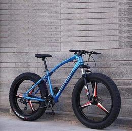  Fat Tire Mountainbike Mountainbike-Fahrrad für Erwachsene, Rahmen aus kohlenstoffhaltigem Stahl, Doppelscheibenbremse und vordere Vollfedergabel Für Reisen im Freien