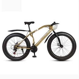 Admir Fahrräder Mountainbike Herren, Schnee Bike 26x4, 0 Reifen Erwachsene, Cityräder Front-aufhängung Doppelt Scheibenbremse Fahrrad Gold 21 Geschwindigkeit