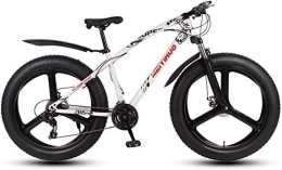Mu Fat Tire Mountainbike MU Fahrrad-26-Zoll-Double Disc Snowmobile Breitreifen Off-Road Atv Transmission Bike Adult Mountainbike, Weiß, 21