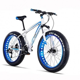 MYSZCWCF Fat Tire Mountainbike MYSZCWCF 26 Zoll Mountainbike aus Aluminiumlegierung 21-Gang Scheibenbremsen Vollständig aufgehängt 4.0 Fat Wheel Fahrrad (Color : Blue)