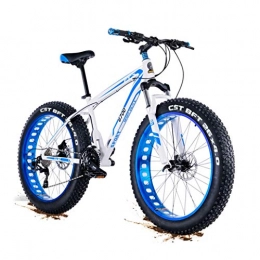 MYSZCWCF Fat Tire Mountainbike MYSZCWCF 26 Zoll Mountainbike aus Aluminiumlegierung 21-Gang Scheibenbremsen Vollständig aufgehängt 4.0 Fat Wheel Fahrrad (Color : Blue)