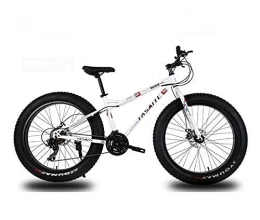 N&I Fat Tire Mountainbike N&I Bicycle Mountain Bike for Adults Dual Disc Brake Fat Tire Mountain Trail Bicycle Hardtail Mountain Bike High-Carbon Steel Frame 26 inch Wheels White 27 Speed White 27 Speed