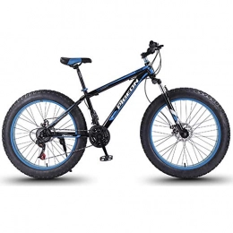 NENGGE Fahrräder NENGGE 24 Gang-Schaltung Mountainbike, Erwachsenen 27.5 Zoll Fette Reifen Fahrrad, Rahmen aus Kohlenstoffstahl, Fahrrad mit Scheibenbremsen, Blau