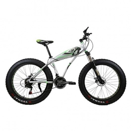 Qinmo Fat Tire Mountainbike Qinmo Erwachsene Mountain Bike, Doppelscheibenbremse / Aluminium-Legierung Rahmen-Kreuzer-Fahrrder, Strand Snowmobile Fahrrad, 26-Zoll-Rder, 7-30 Geschwindigkeit (Color : E, Size : 24 Speed)