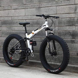 QZ Fahrräder QZ Adult Fat Tire Faltbare Mountainbike-Mnner, All-Terrain Suspension Schnee Bikes, Doppelscheibenbremse Beach Cruiser Fahrrad, 24 Zoll-Rder (Color : C, Size : 27 Speed)